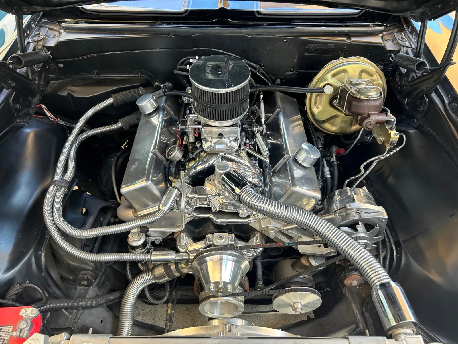 Engine bay of the 1967 Chevrolet Camaro