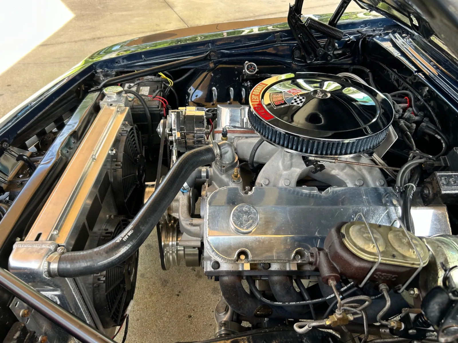 Engine bay of the 1969 Chevrolet Camaro SS